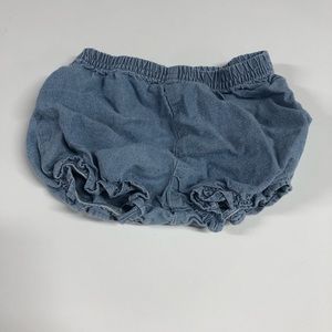 Carters Girls Ruffle Denim Bummie Shorts Blue 9 Months